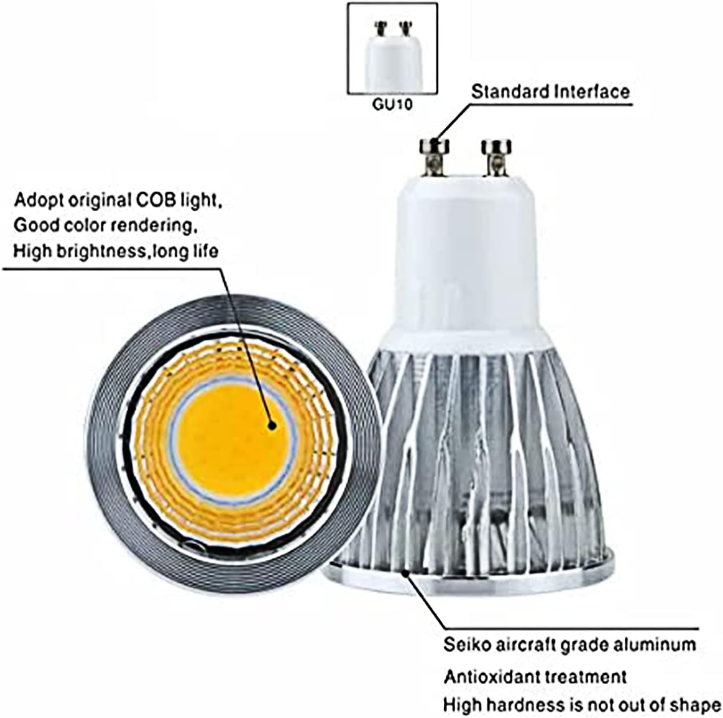 Super Bright 9W 12W 15W GU10 LED Bulb 110V 220V Led Spotlights Warm/Natural/Cool White GU10 LED Lamp|(5Pcs) image number 3