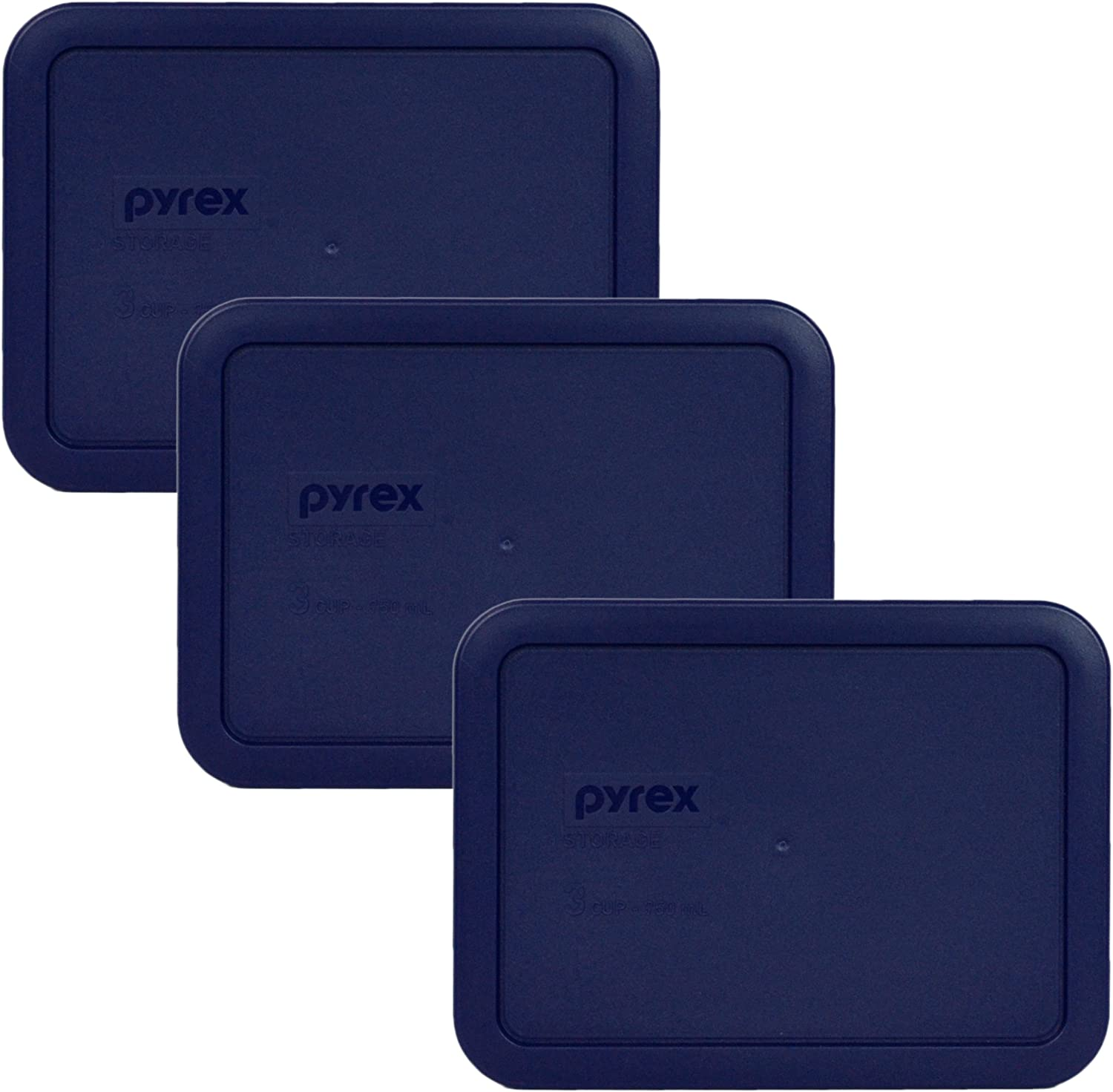 Pyrex 7210-PC 1113816 3 Cup Blue Lid (2-Pack)