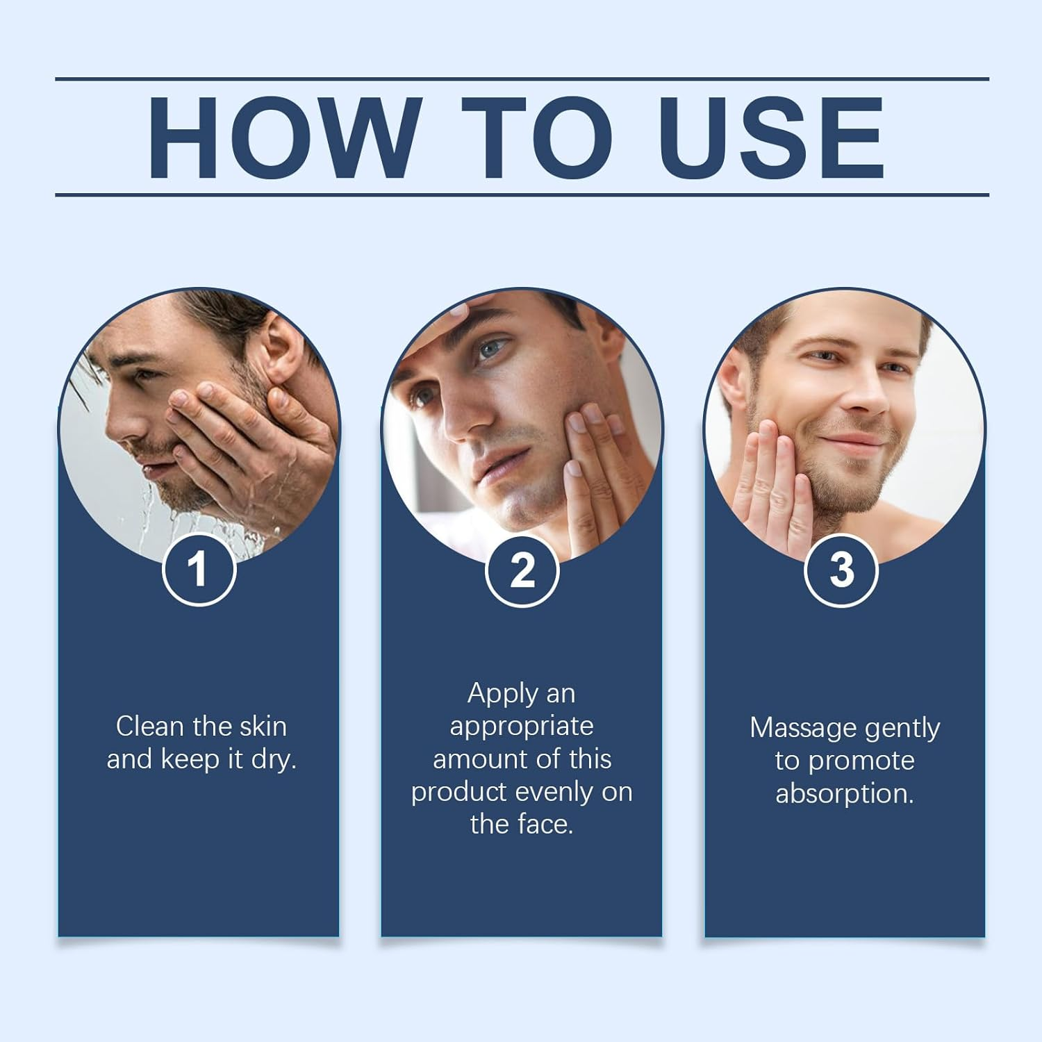 6-In-1 Mens Face Moisturizer, anti Aging Face Men Cream, Reduce Facial Dark Circles, Dark Spots Remover, Eye Bags Treatment, Anti-Wrinkle & Nourishing, after Shave Lotion for Men (3Pcs)