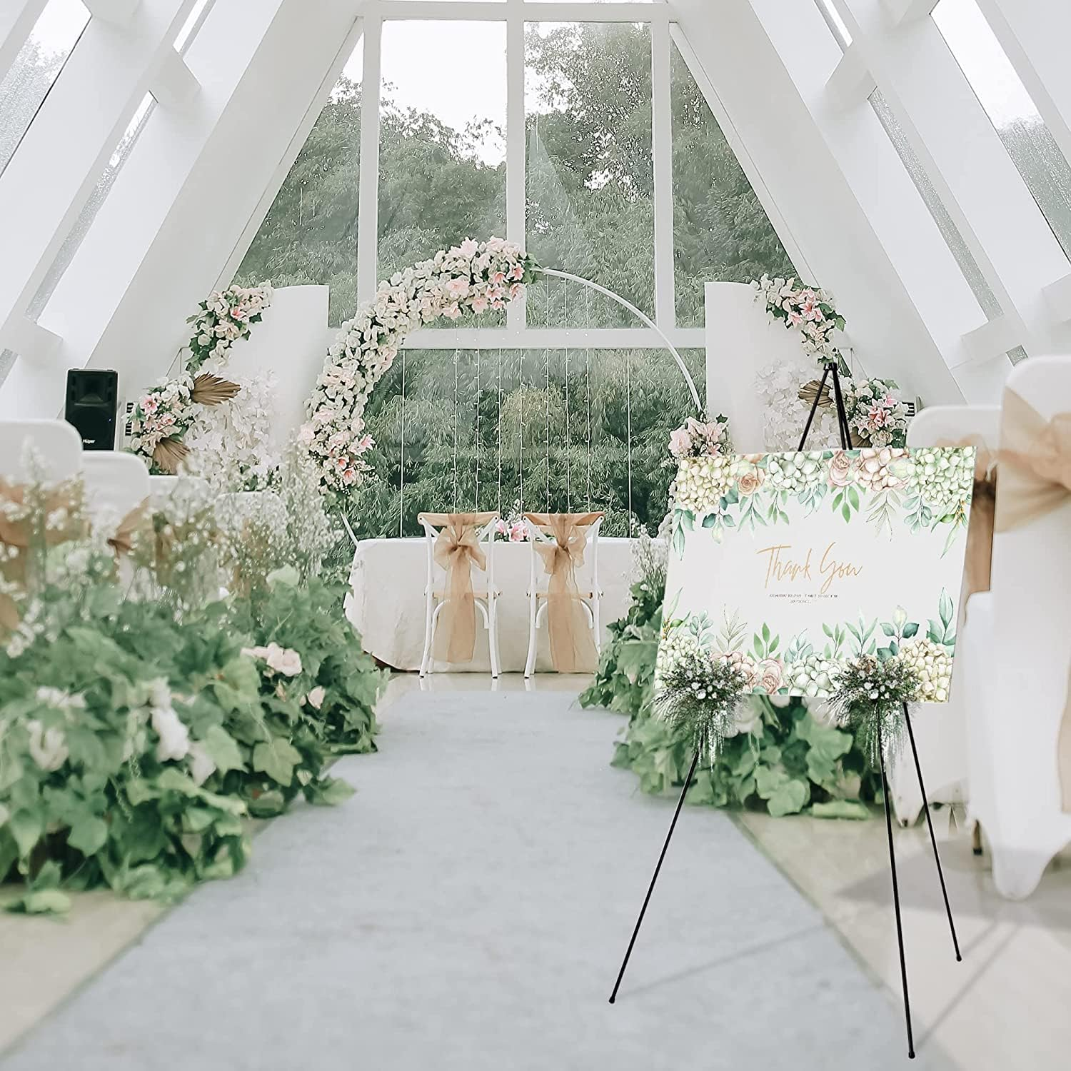 Easel Stand for Display Wedding Sign & Poster, 63'' Foldable Artist Easel for Wedding Banner, Painting Canvas, Poster, Adjustable Metal Easel with Portable Bag image number 3