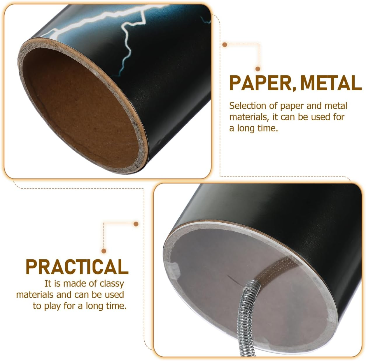 Vaguelly 1Set Sound Making Tube Spring Drum Percussion Instrument for Boy Girl Music Performance and Drum Toy Teens and Adults image number 2