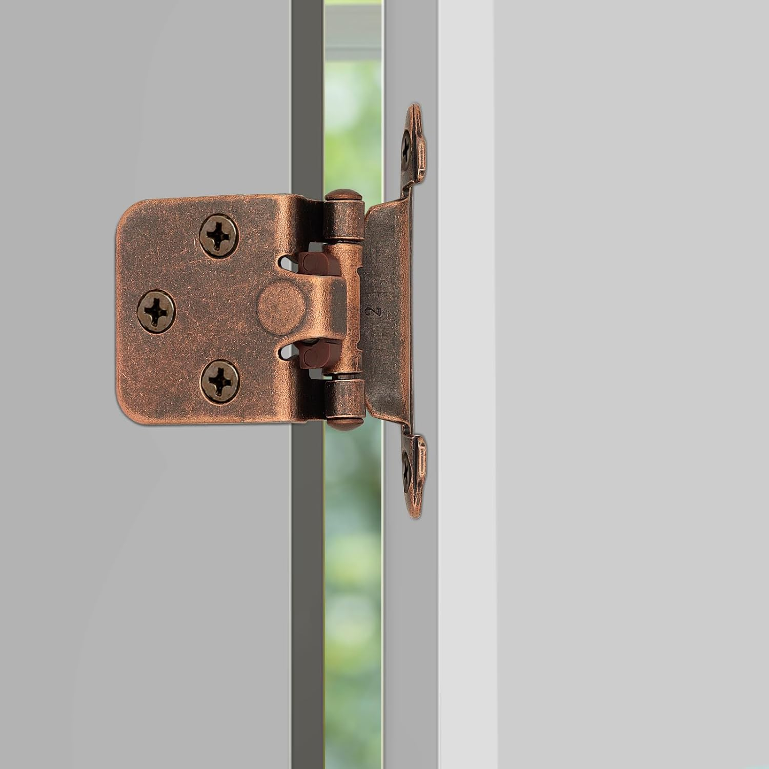 Kitchen Cabinet Hinges Bronze,(10 Pairs/20 Pcs) 1/2 Inch Variable Overlay Self Closing Face Mount Cabinet Door Hinges Hardware for Kitchen Cabinets,Oil Rubbed Bronze image number 7