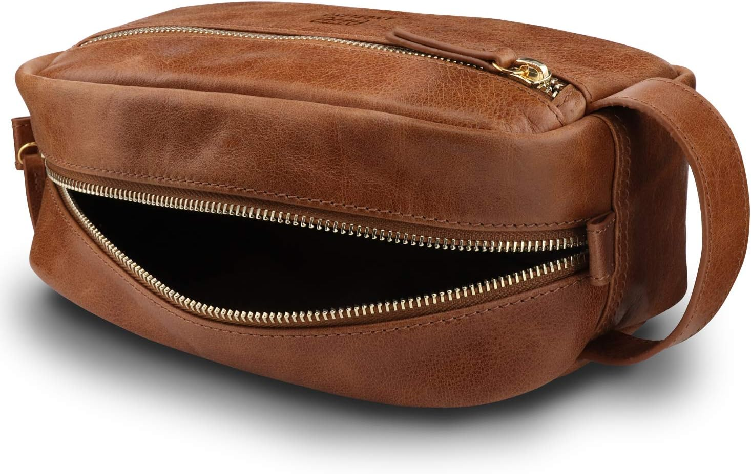 Londo Genuine Leather Travel Toiletry, Makeup, Shaving Organizer Bag - Dopp Kits - Unisex - Black image number 3