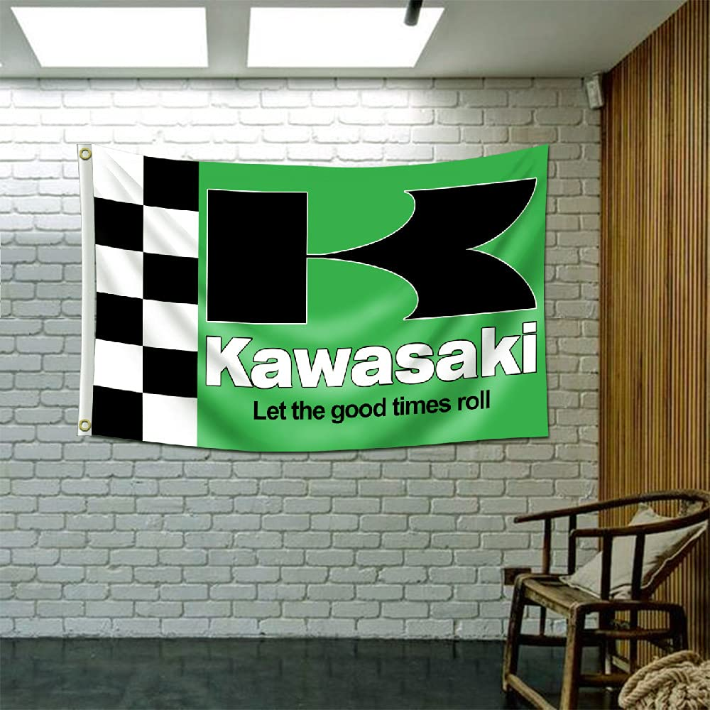 ENMOON Flag for Indoor Outdoor Motorcycle Banner Vivid Color and UV Fade Resistant- Banner Great for College Dorm,Room Man Cave Garage with Brass Grommets image number 3