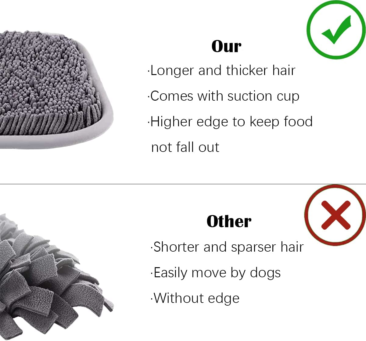 Snuffle Mat for Dogs, 17'' X 21'' Dog Snuffle Mat Interactive Feed Game for Boredom, Encourages Natural Foraging Skills and Stress Relief for Small/Medium/Large Dogs image number 3