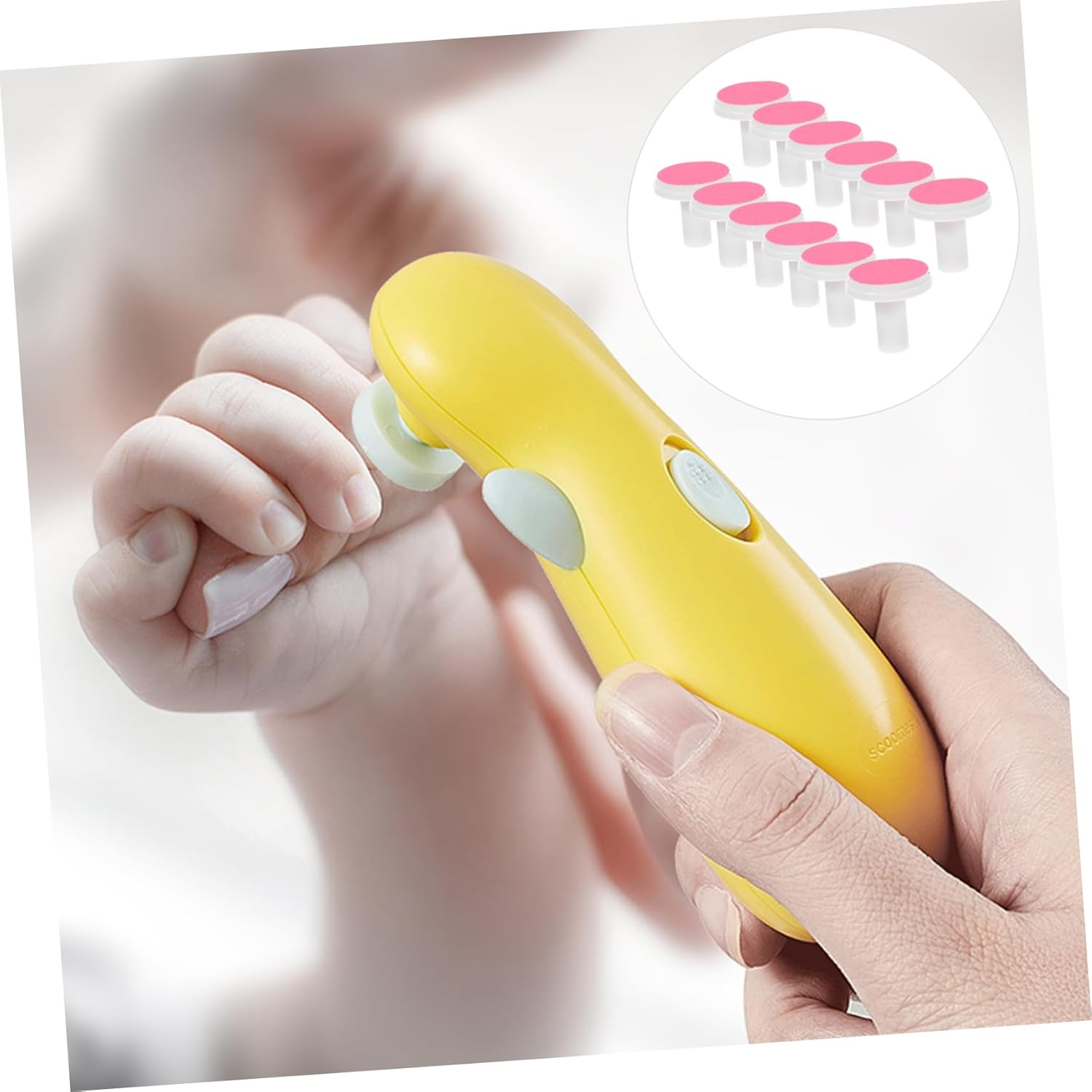 Outanaya Baby Nail Accessories 12Pcs Nail File Pads Nail Trimmer Replacement Pads Nail Grinding Tools for Infants