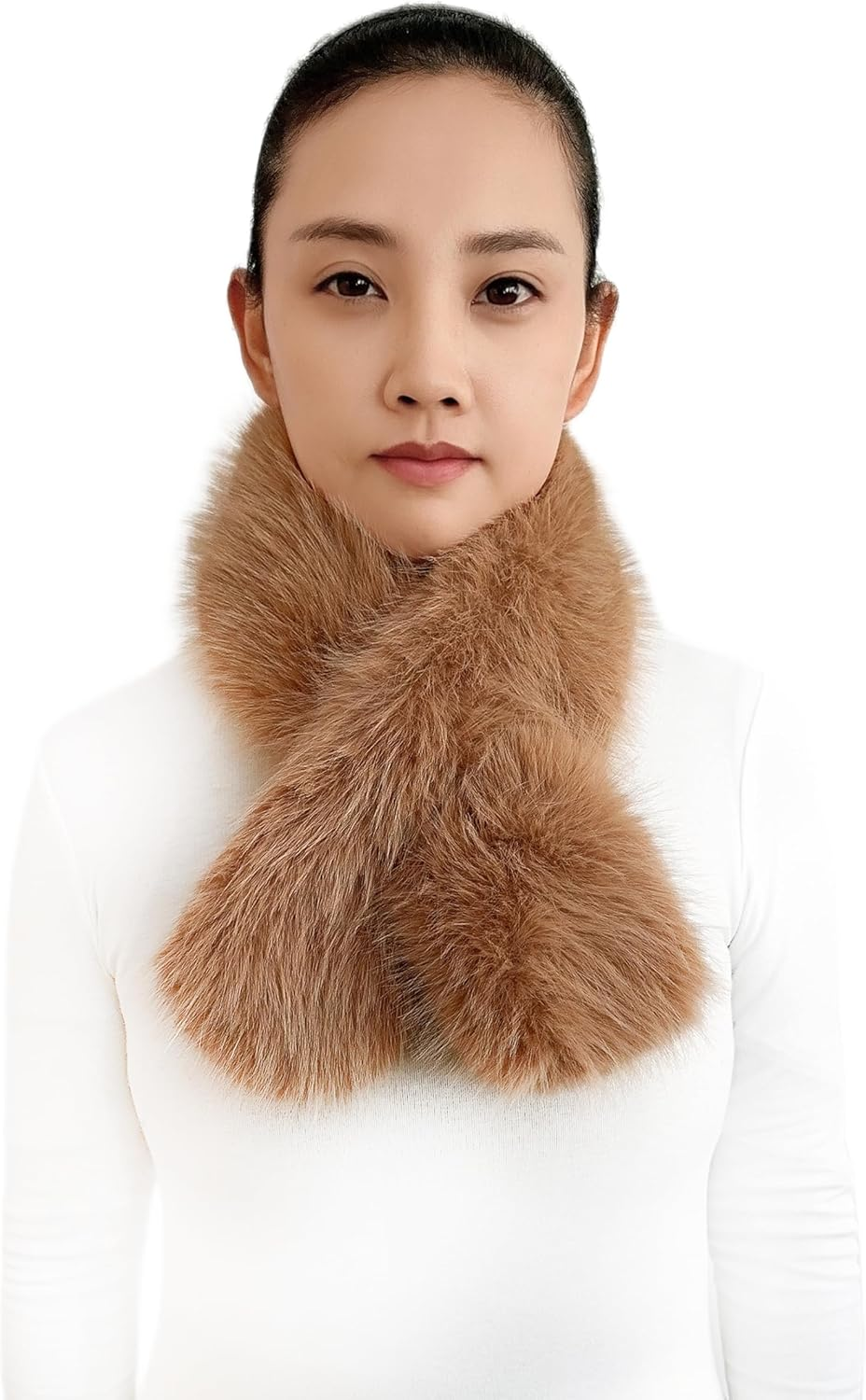 Lina & Lily Women'S Winter Pull-Through Neck Scarf Long Pile Faux Fur