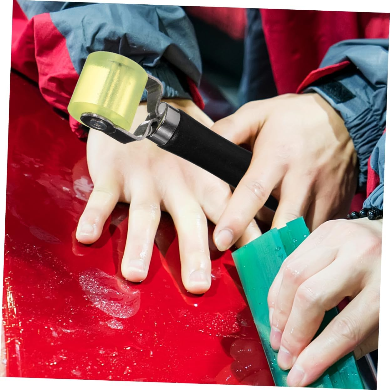 FELTECHELECTR Automotive Sound Deadening Roller Sound Noise Insulation Tool for Car Interior Use Rubber Rolling Wheel