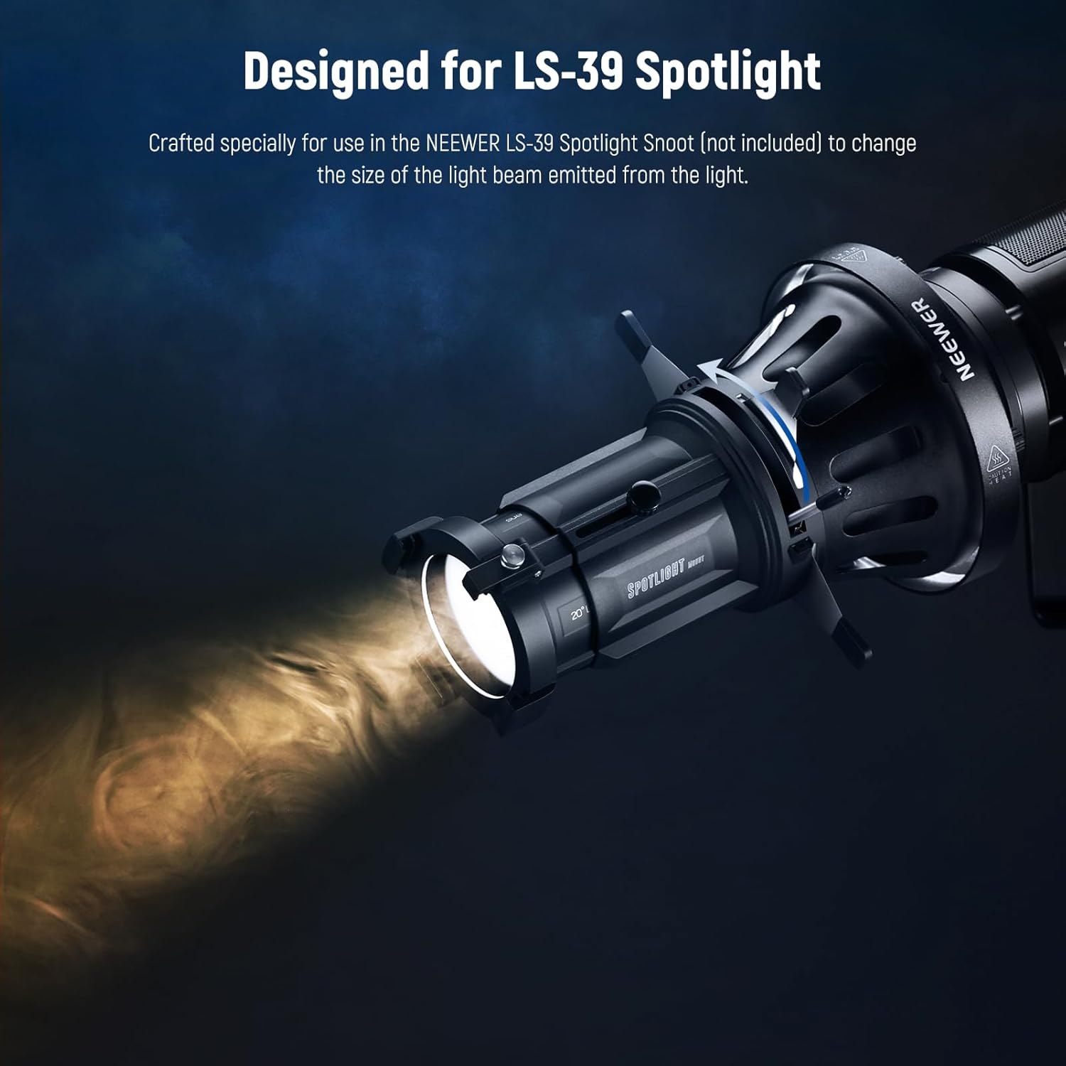 NEEWER Spotlight Mount Iris for NEEWER LS-39/LS-38/LS-48 Spotlight Snoot, 5-60Mm Aperture Diaphragm Adjustable Mount Control Optical Diaphragm Lens Accessory, High Temp Resistant Manganese Steel, CSS2 image number 2