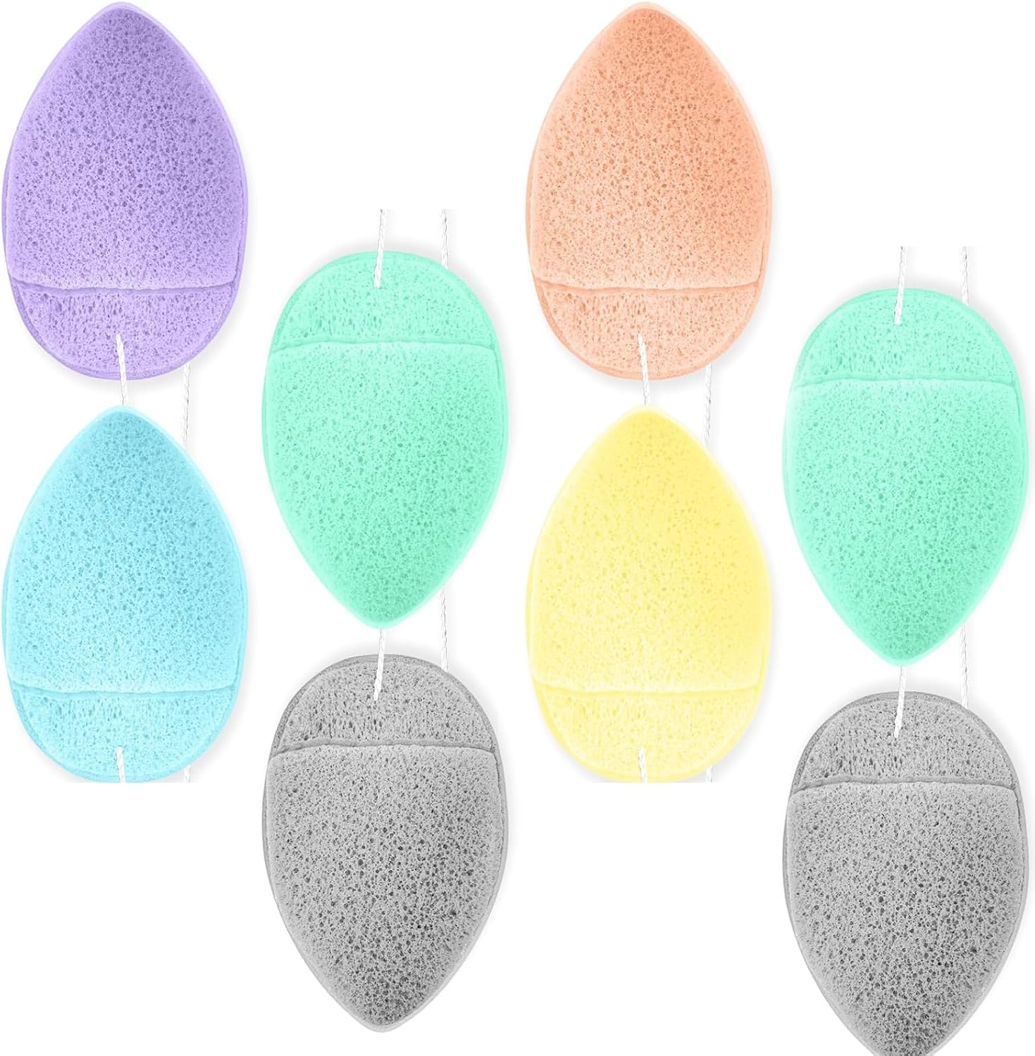 Fokmuaex 8 PCS Konjac Bathing Sponges &ndash; Facial Sponge for Deep Pore Cleansing, Blackheads & Dead Skin Remover, Daily Face Cleansing Tool (Individually Packaged) image number 3