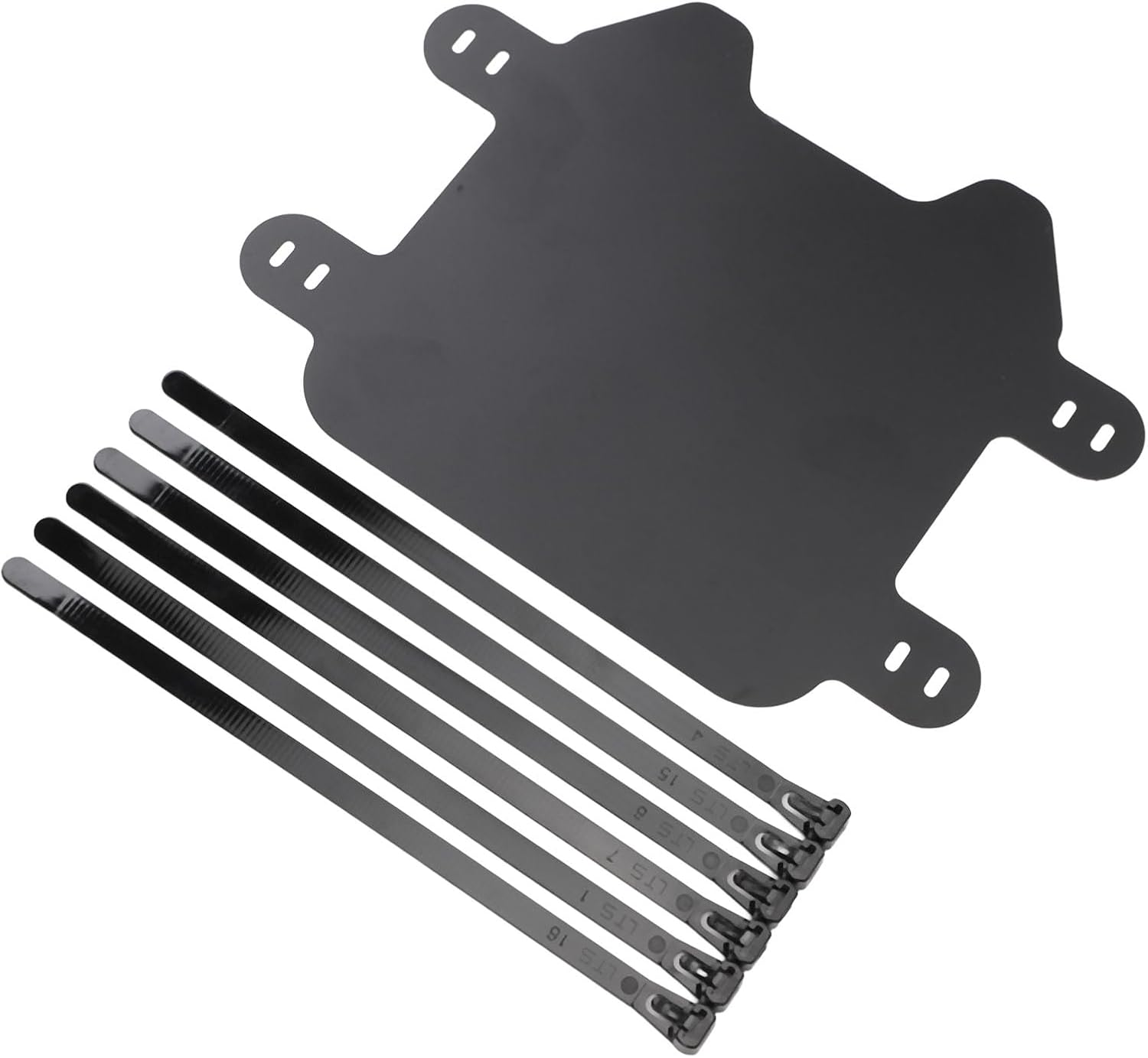 Motorcycle Front Number Plate Matte Black Sturdy ABS Long Lifespan for Electric Bike image number 3