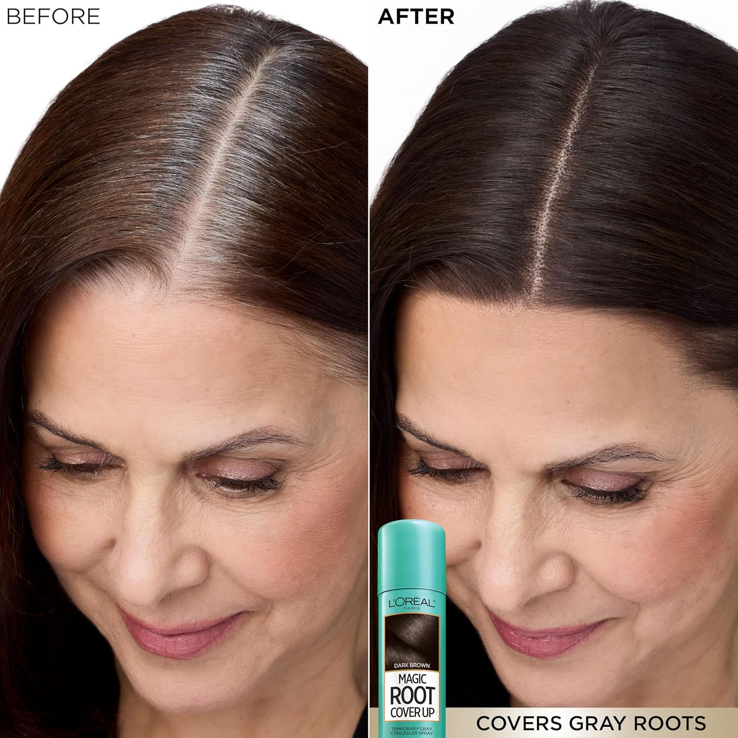 L'Oreal Paris Magic Root Cover up Temporary Gray Concealer Spray, Black, 57G image number 1