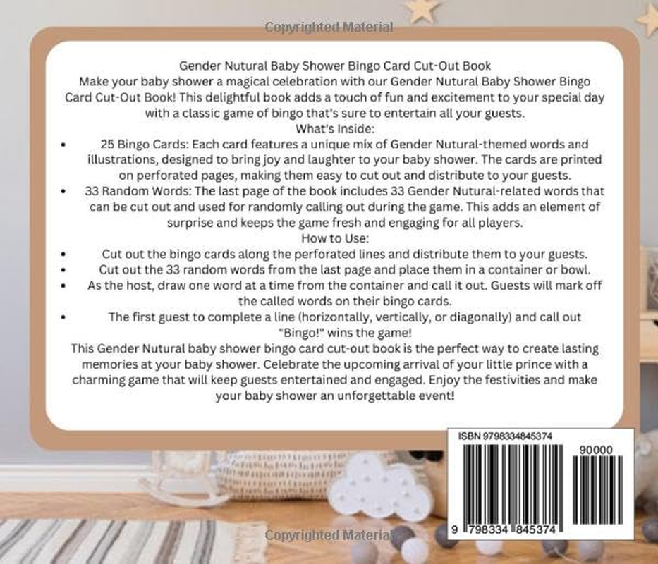 Baby Shower Bingo: Gender Nutural image number 1