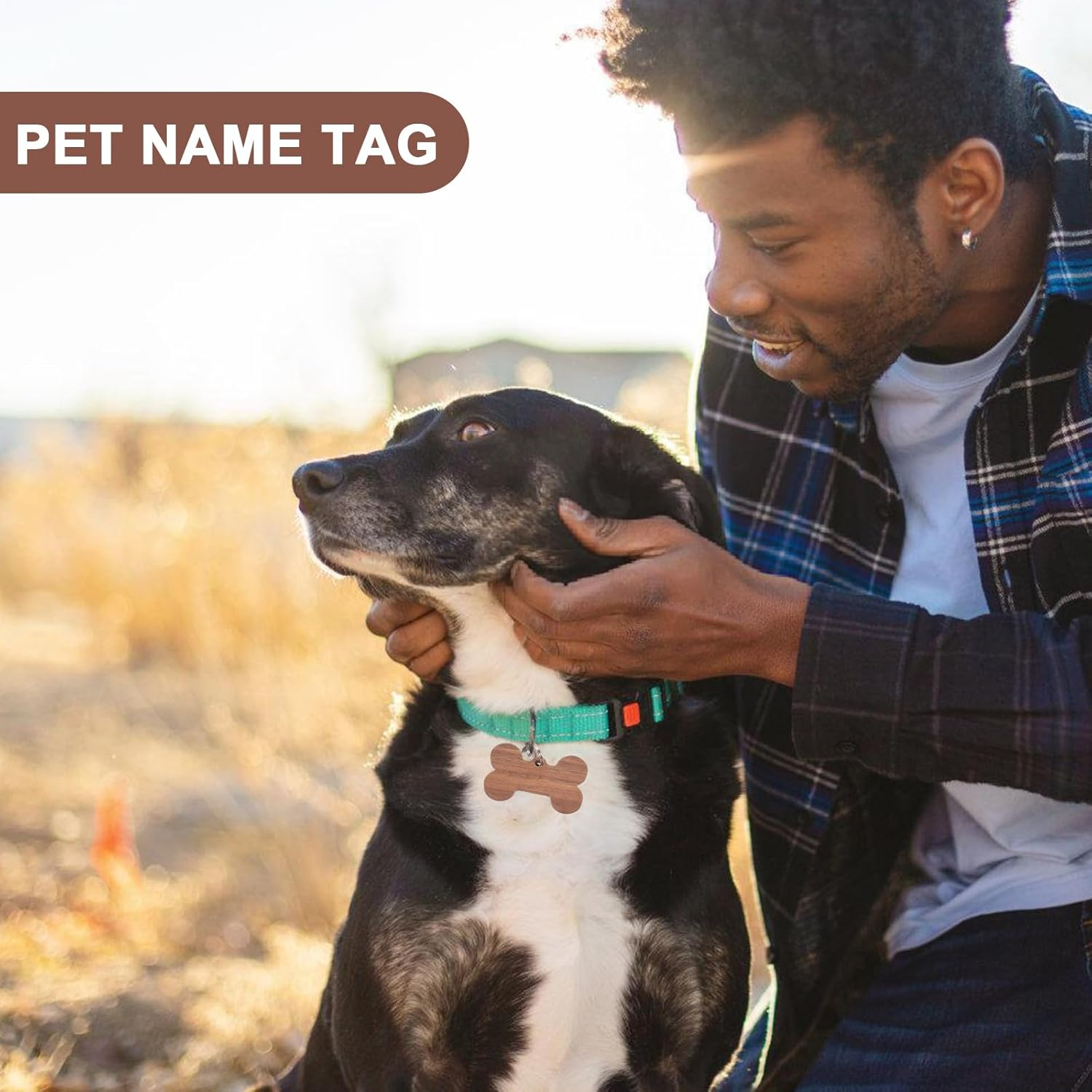 LUOZZY 3Pcs Pet ID Tag for Dog Cat Pet Personalized Tag Puppy Collar Wooden ID Tag Bone Shaped Tag Supplies image number 6