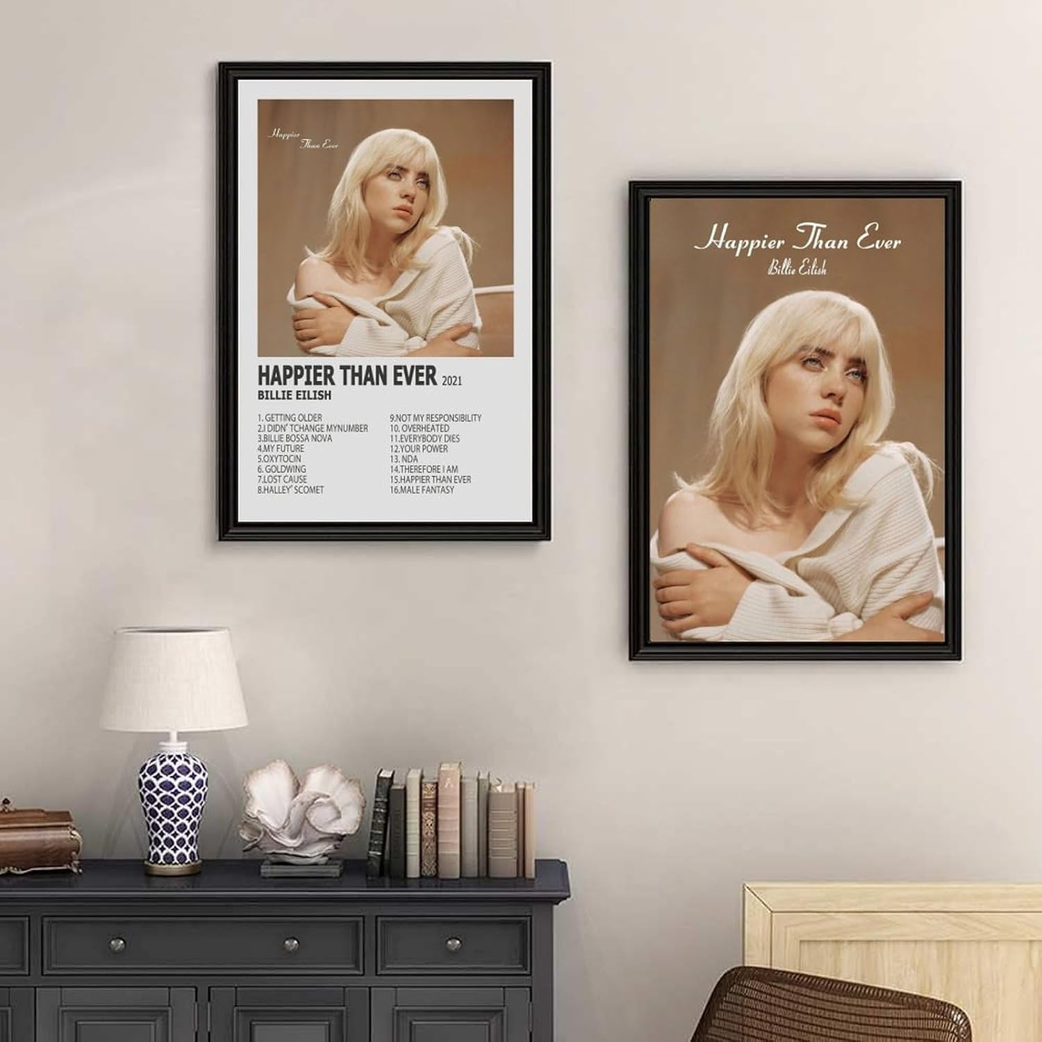 Music Billie Album Eilish Posters Poster a Set of 2 Canvas Posters Room Aesthetic Festival Gift Family Bedroom Decor Wall Art Home08X12Inch(20X30Cm) Style image number 3