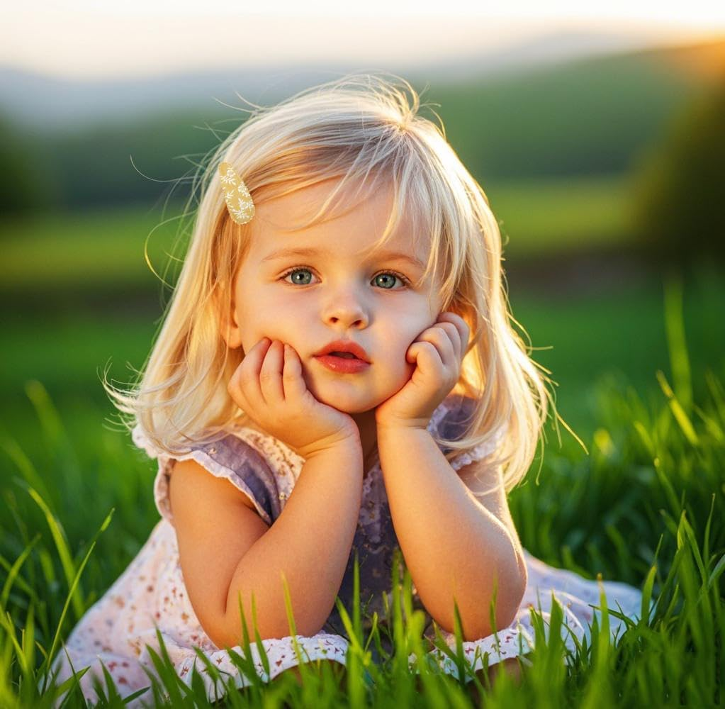 28Pcs Baby Hair Clip, Betterjonny Floral Snap Hair Clips Cloth Metal Hair Clips Cute Pattern Hair Pins Hair Accessories for Baby Toddler Kids