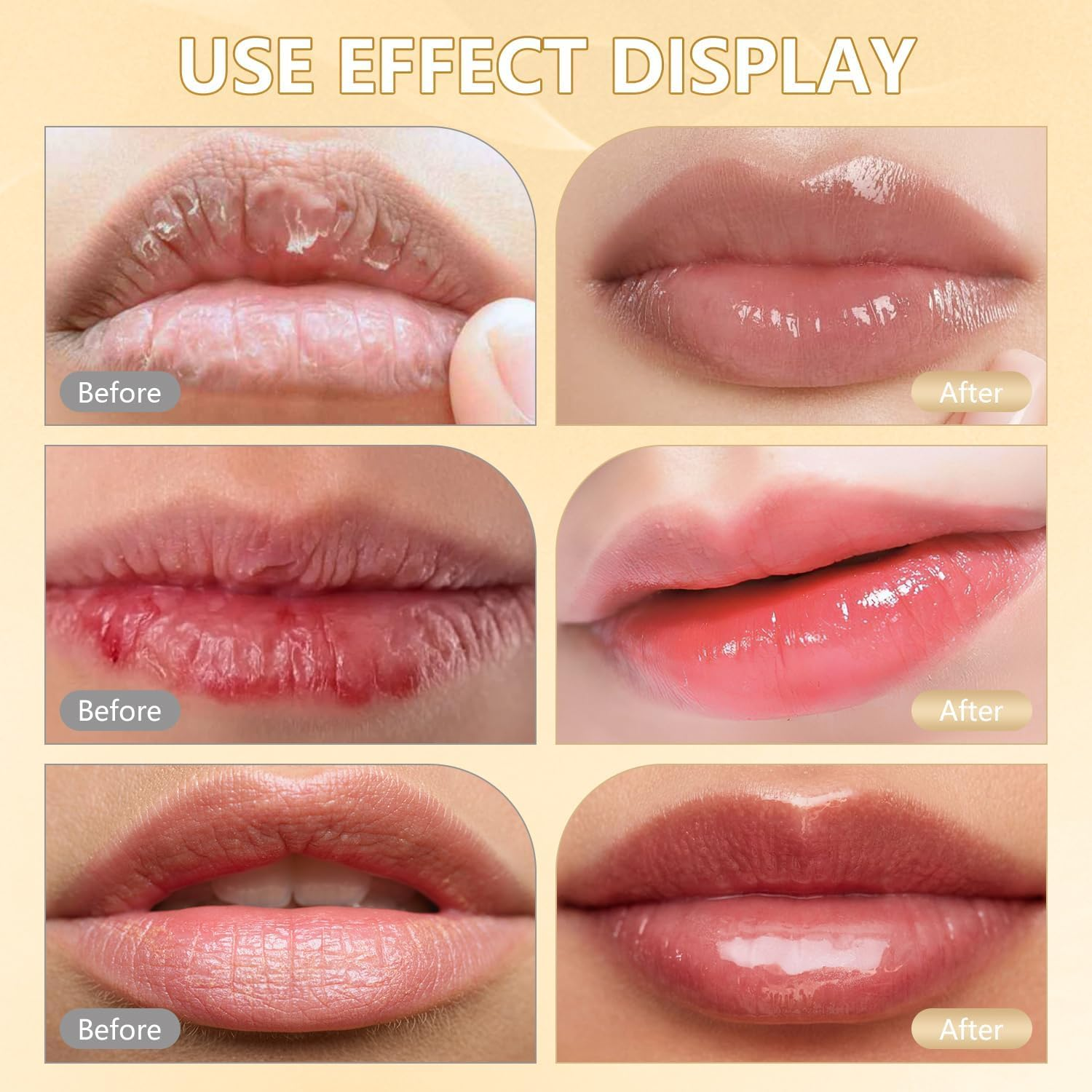 Transparent Gold Crystal Color Changing Lipstick,Glossy Shine Lips/Tick for Women All Skin Types,Extreme Lip Plumper & Long Lasting 12H,Full-Looking Tinted Lips/Tick for Women (2 PCS) image number 1