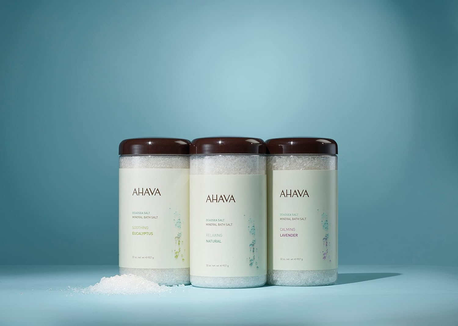 AHAVA Dead Sea Mineral Bath Salt- Intense Relaxation for Body & Mind, Elevates Moisture, Softens & Eases Sore Muscles, Enriched by Exclusive Dead Sea Salt & Osmoter Blend, 32 Oz image number 1