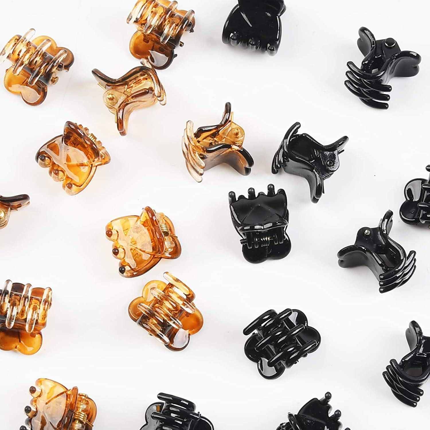 Pack of 24 Small 1.5 Cm Mini Hair Clips, Plastic Small Hair Clips for Girls and Women