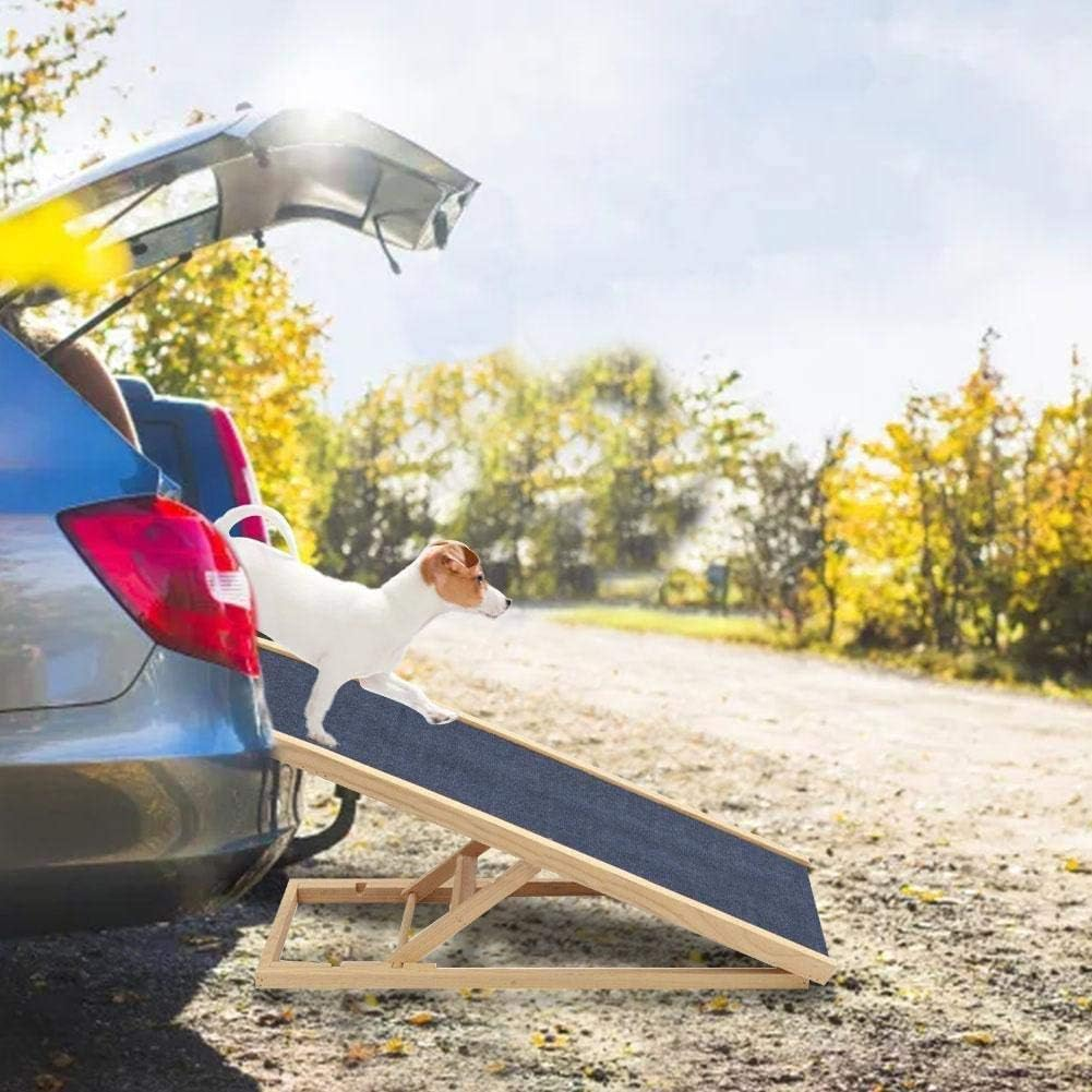 Ramp for Dog, for Cat Stair with Non-Slip Carpet Can Support 150Kg, Adjustable from 30Cm to 40Cm, Fold Ramp for Cars, Bed and Sofa image number 3