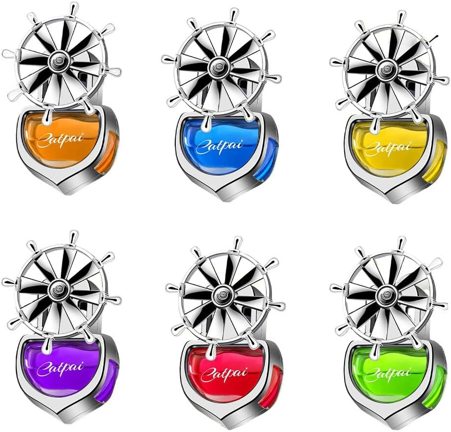 Tranquility Car Air Conditioner Vent Fragrance Clip Light and Noiseless Rotation Car Fragrance Essential Oil Car Perfume, Orange image number 4