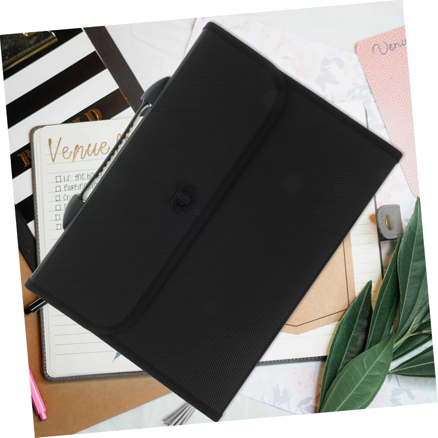 Abaodam Capacity Expanding File Folder Portable Document File Organizer Pockets for Sorting and Storing Papers Office Document Bag