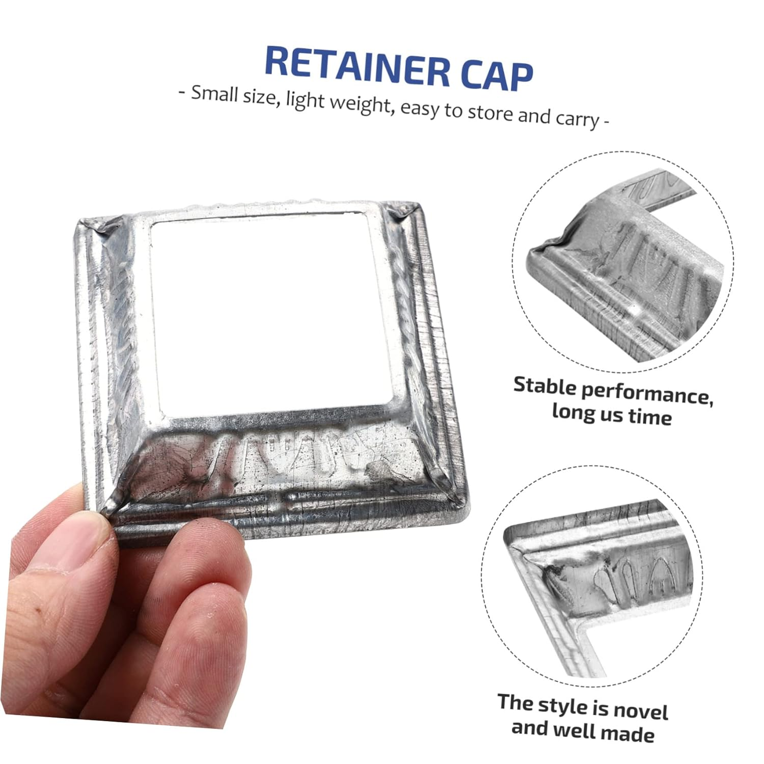 SEWOART 50Pcs Deck Porch Handrail Railing Support Trim Anchor Post Base Cover Skirt Flange Coated Easy to Use image number 5