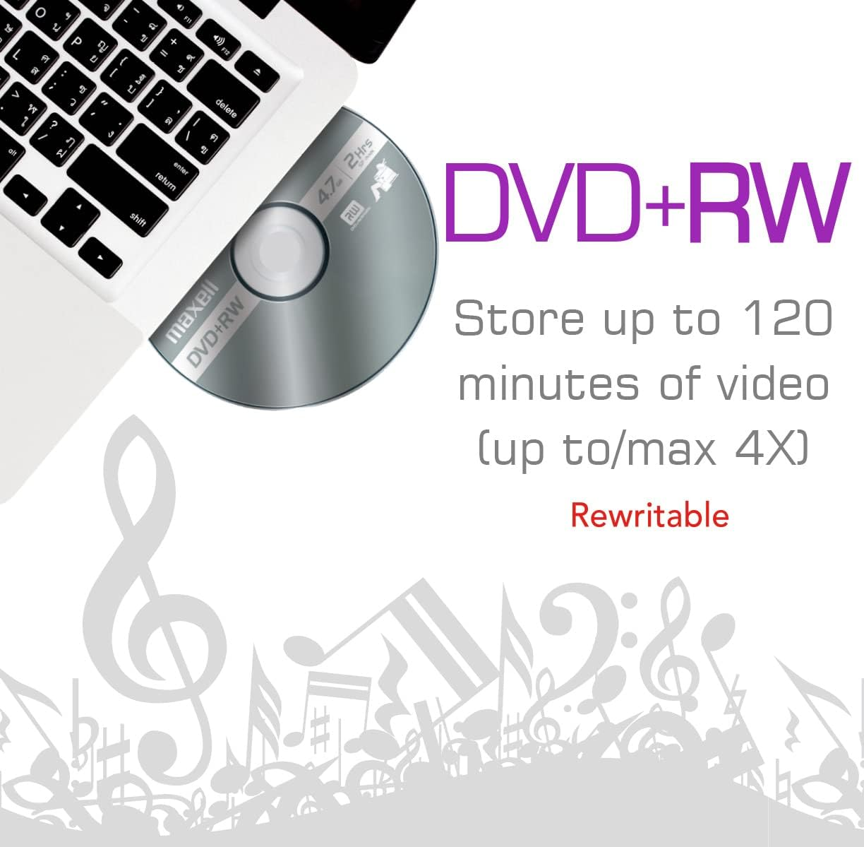 Maxell 634045 4.7Gb Dvd+Rw Disc Slim Jewel image number 2