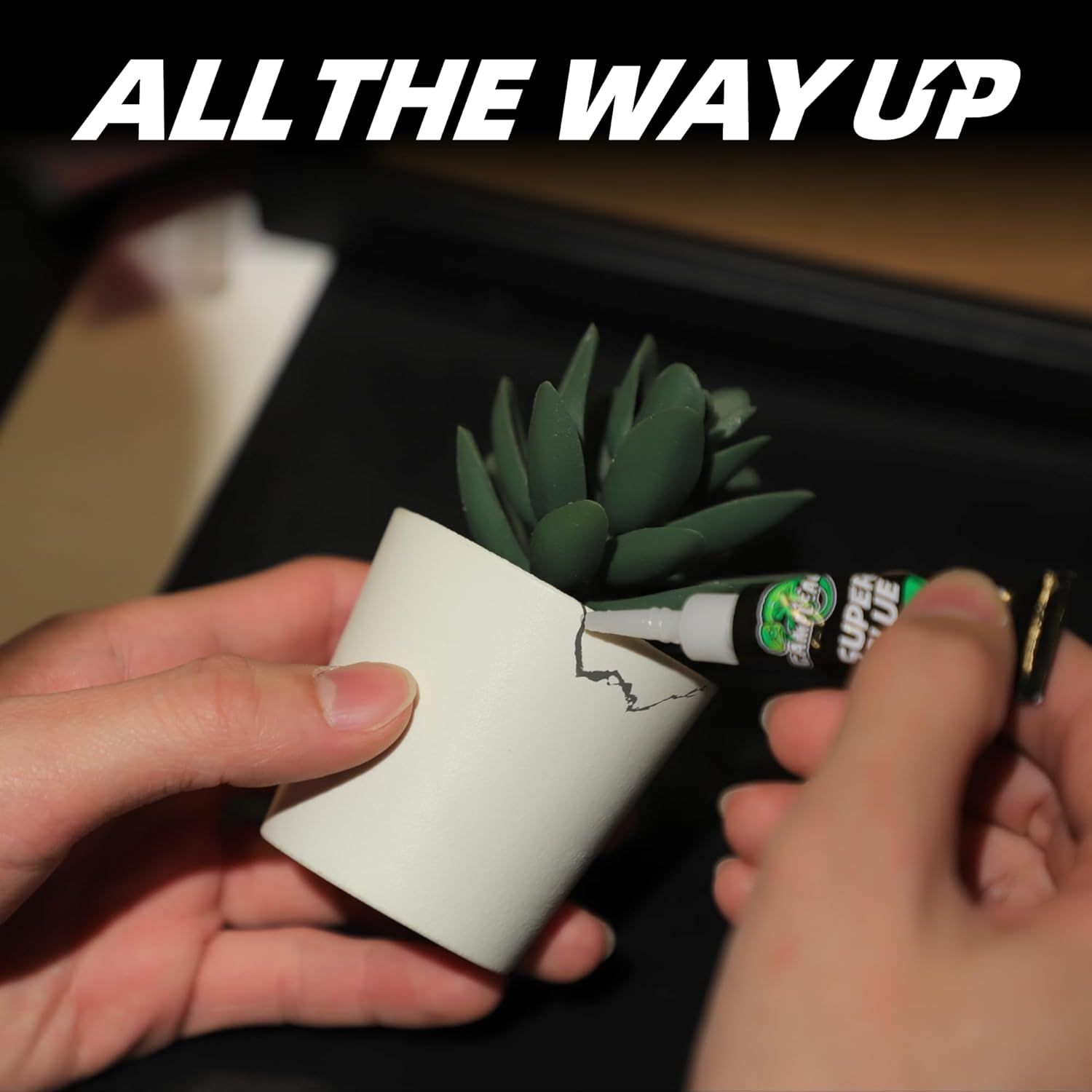 CAMALEAO Super Glue Gel, Single-Use All Purpose Cyanoacrylate (CA) Glue with Self Piercing Cap, 2900 PSI High Strength Instant Adhesive for Plastic, Metal, Glass, Ceramic, Wood and More - 4 X 3G image number 1