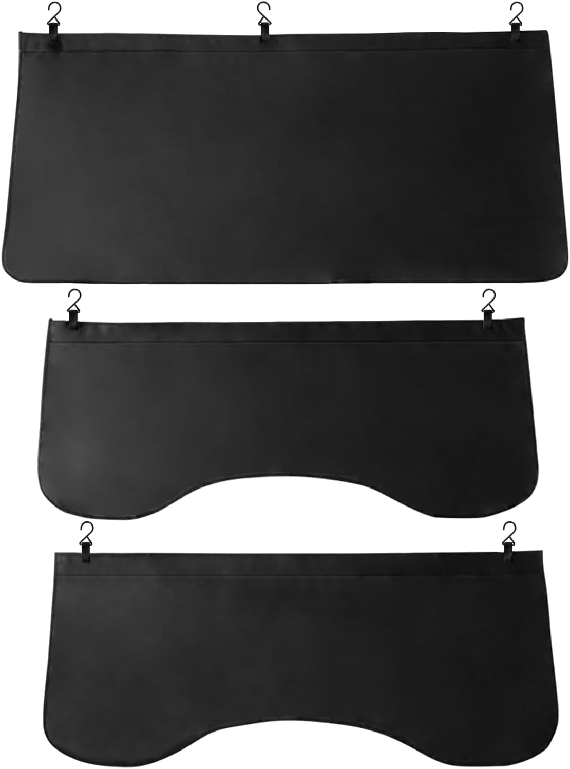 3Pcs Set Car Protective Fender Covers Automotive Magnetic Protective Mat for Repair PU Leather Fender Cover Work Mat, Scratching Prevention Mat Pad with Hooks (Size L) image number 2