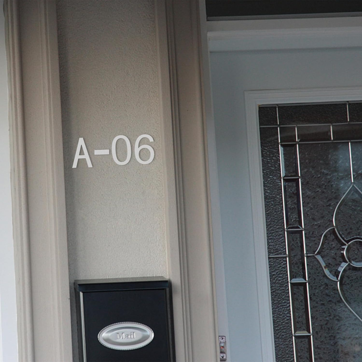 DEWEL Modern House Numbers for outside - Floating Large 8 Inch Silver Address Numbers for House, Door, Farmhouse, Street - Both Floating & Flush Styles - House Number 4 image number 6