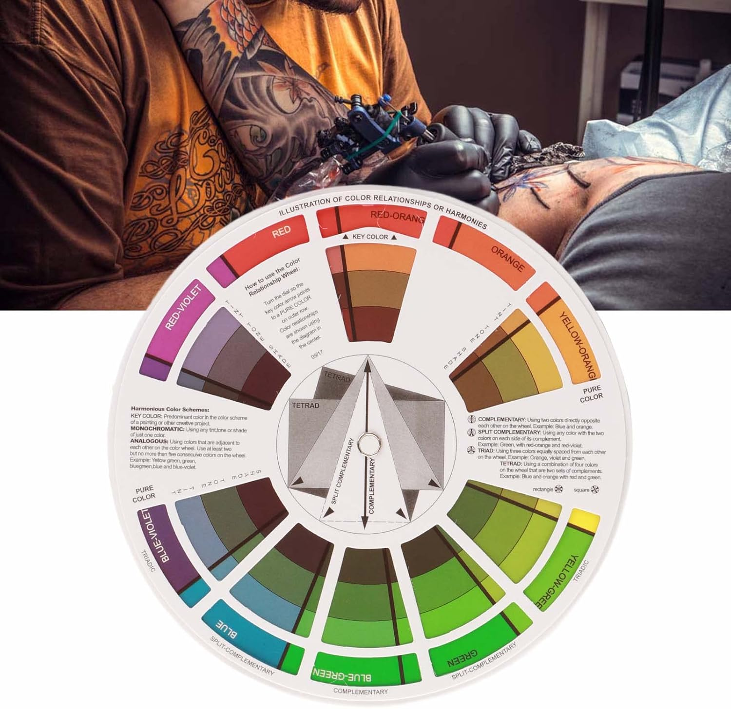 Color Mix Wheel Guide, Color Tool Create Combinations Match Colors Portable for Painting Drawing Graphic Design Projects Beginners Professionals Alike Designers Artists image number 6
