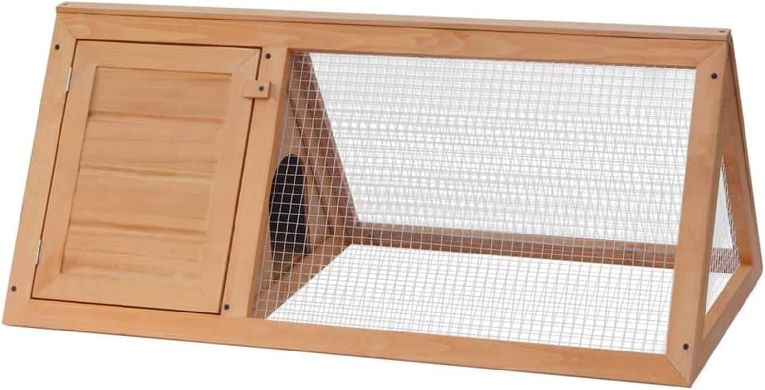 Rabbit Hutch, Outdoor Animal Rabbit Cage Guinea Pig Cage Outdoor Wooden Bunny Hutch Rabbit Cage for Small Animals, 98 X 50 X 41 Cm