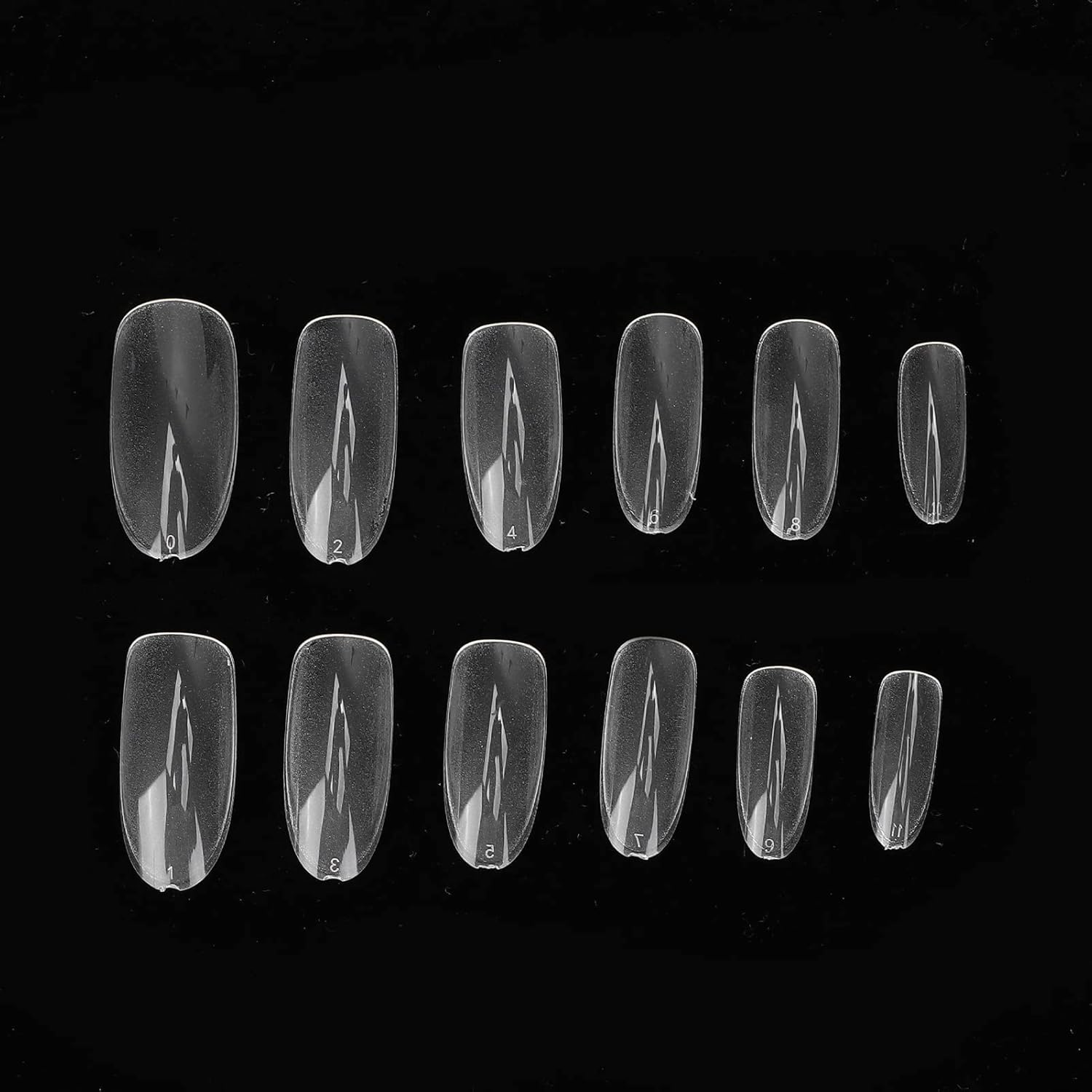 Long False Nails Easy to Cut 12 Sizes 504 Pieces Full Cover Clear False Nail Tips Banquet Oval Shape for Home Use image number 4