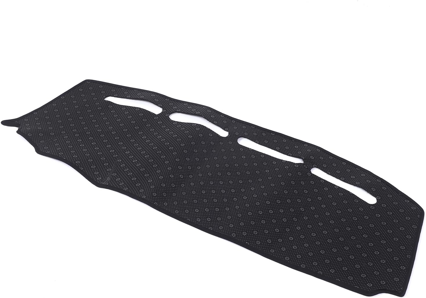 Yinaniutos Dash Mat Compatible with Fiat 500 2008-2023 Accessories | Polyester Fiber Dashboard Cover Sunshade Pad | RHD Version (Black)