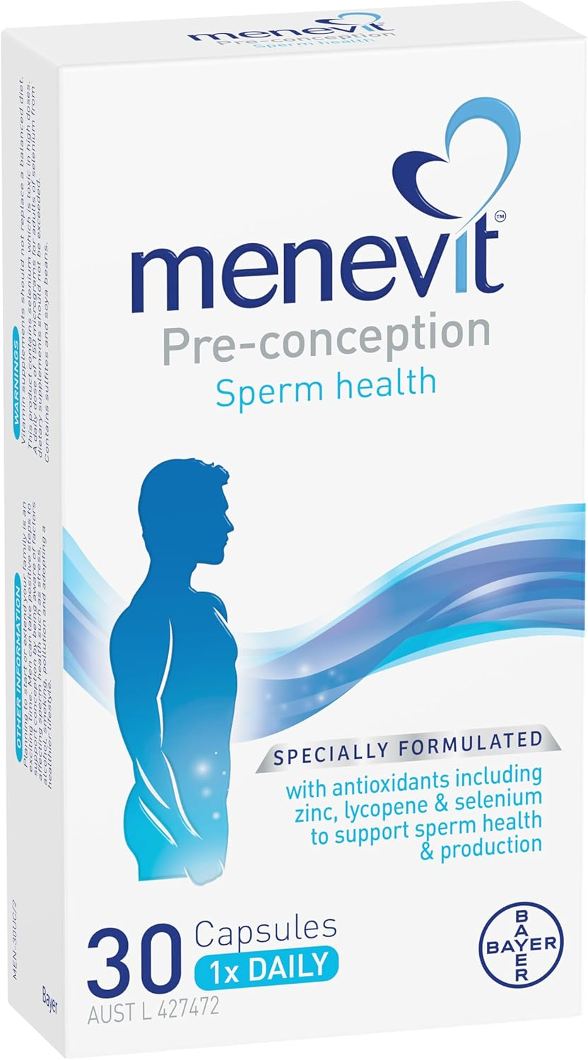 Menevit Pre-Conception Sperm Health Multivitamin with Vitamin C, Zinc, Lycopene and Selenium to Support Sperm Health, Production and Motility, 30 Count image number 5