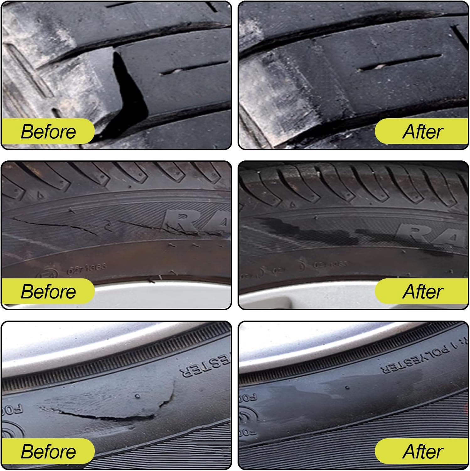 Black Tire Glue, Tire Repair Glue, Rubber Cement Tire Repair, Suitable for Repairing Tires of Cars, Motorcycles, and Bicycles(1 Oz)