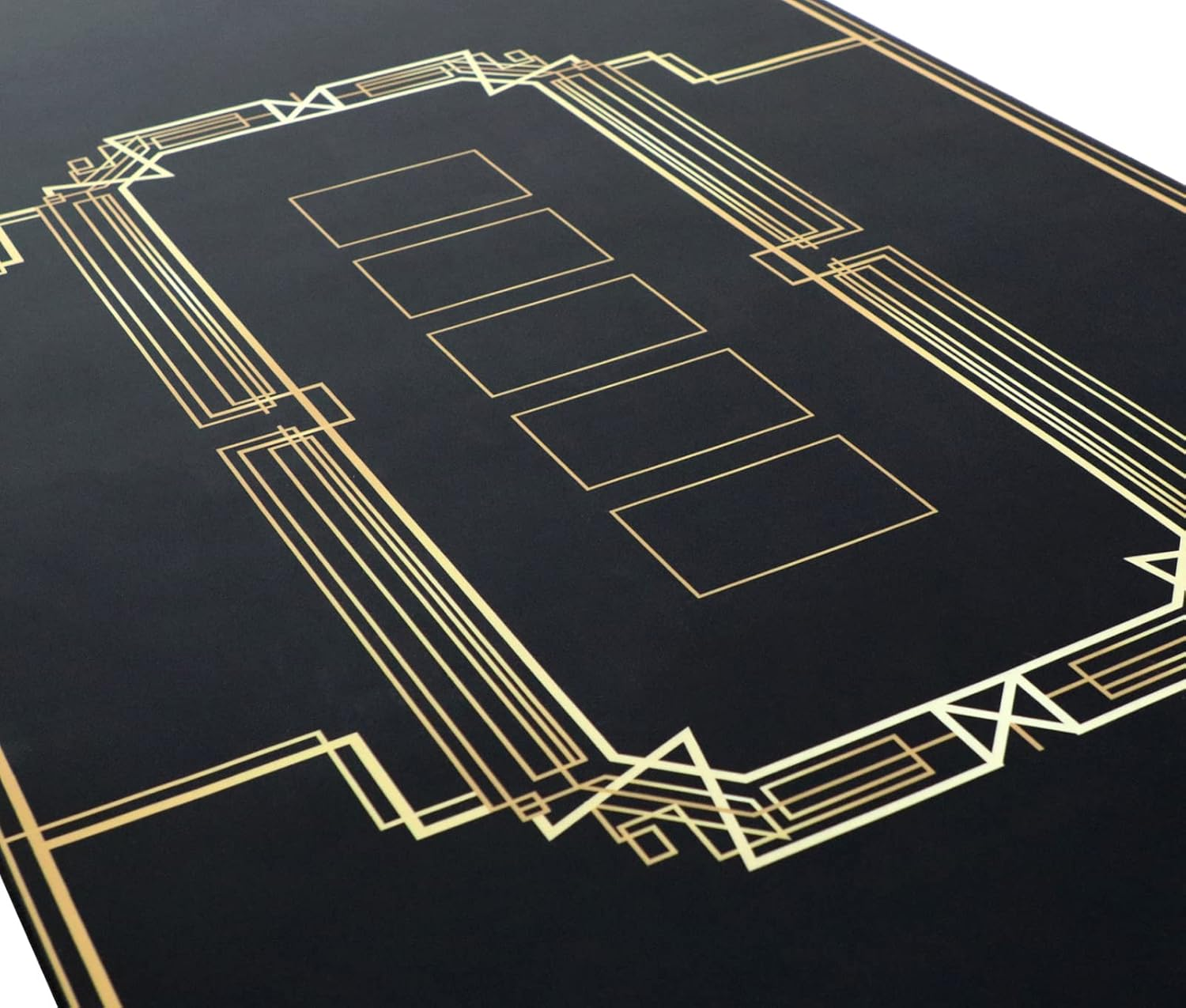 Club Noir Texas Hold'Em Poker Mat | Black Gold, Large 180X90 Cm, Card Spots, Carry Bag, Premium Gaming Essential image number 1