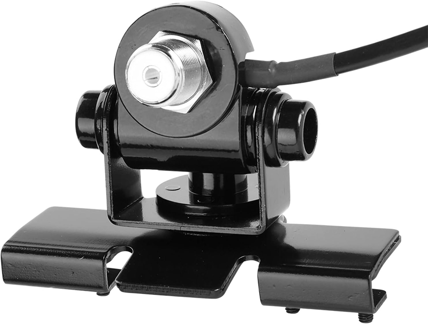 Vehicle Radio Mobile Radio Antenna Mount, Fix Bracket with PL259 Connector 5M 16.5 Feet RG-58 Cable, for Mobile Car Clamp/Holder Mount Trunk Lid/Hatchback/Door image number 2