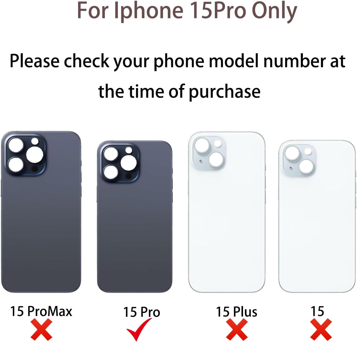 Lixiongbao Glass Back Replacement for Iphone 15 Pro Glass Back Replacement Kit with Pre-Installed Adhesive + Repair Kit (White) image number 4