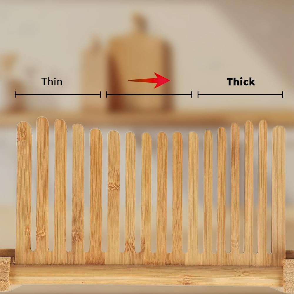 Wooden Bread Slicer, Toast Slice Container, Large Storage Bread Slicer, Folding Bread Cut Board,With Crumb Tray,Compact Cutting Supplies,For Homemade Bread, Bagels, Cakes image number 3