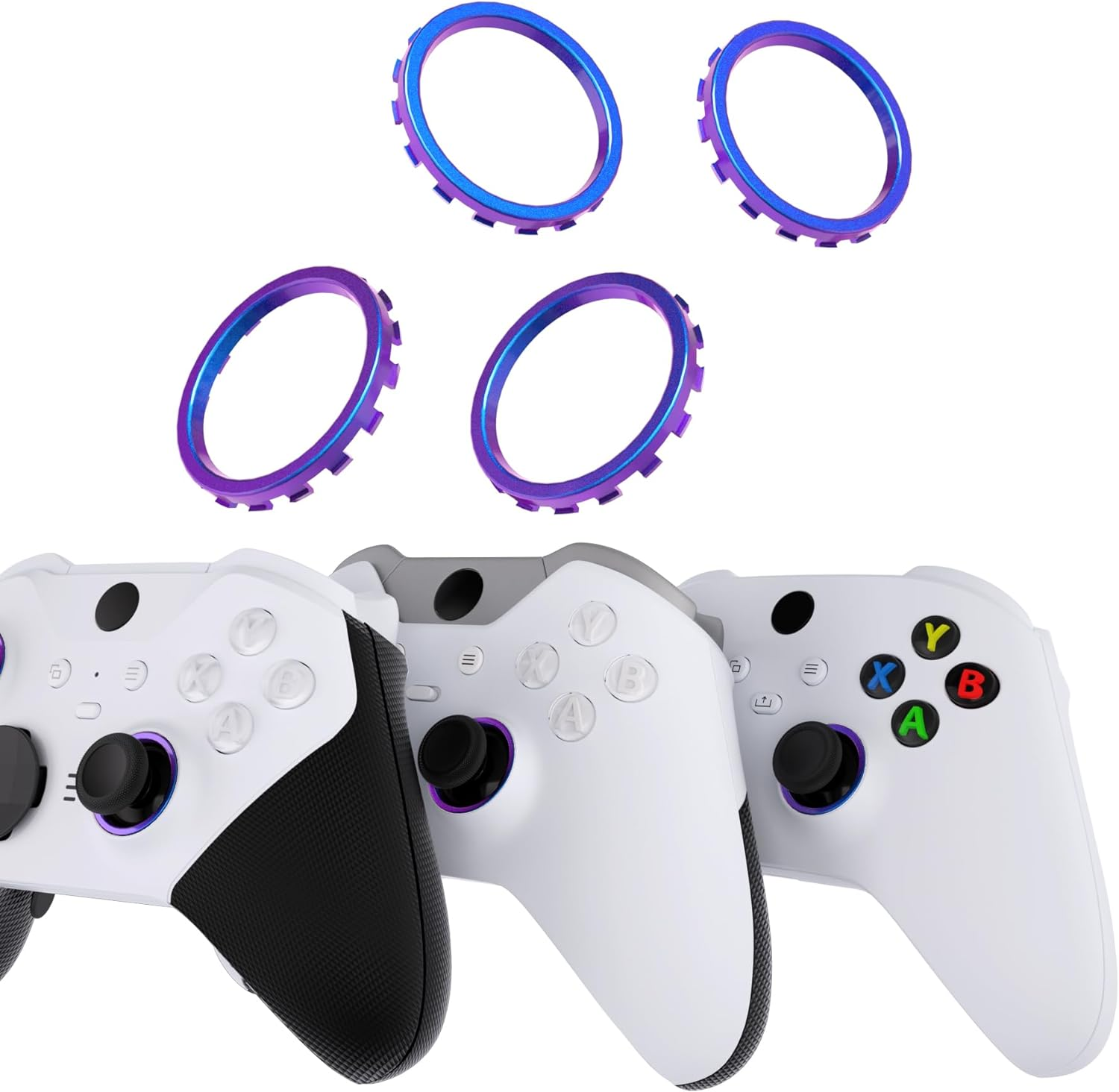 Extremerate Replacement Accent Rings for Xbox Elite Series 2 Core | for Elite Series 2 | for Xbox One Elite | for Extremerate ASR Version Shell for Xbox Series X/S Controller - Carmine Red