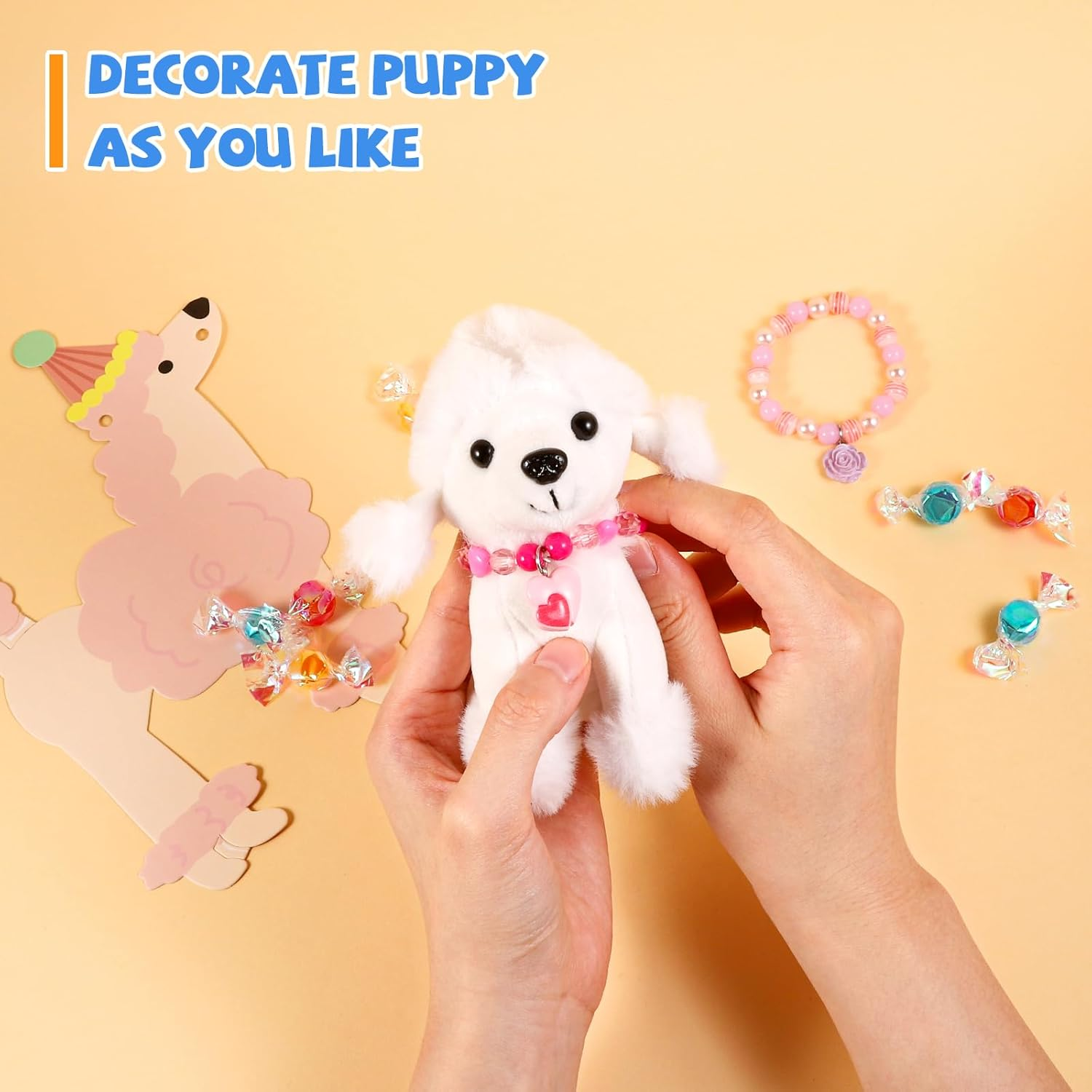 Niceup 10 Pcs Small Plush Dogs for Party Bag Fillers, 5 Inch Stuffed Puppy Toys for Adopt a Puppy Party Favors, Kids Birthday Party Goodie Bags Gifts image number 2
