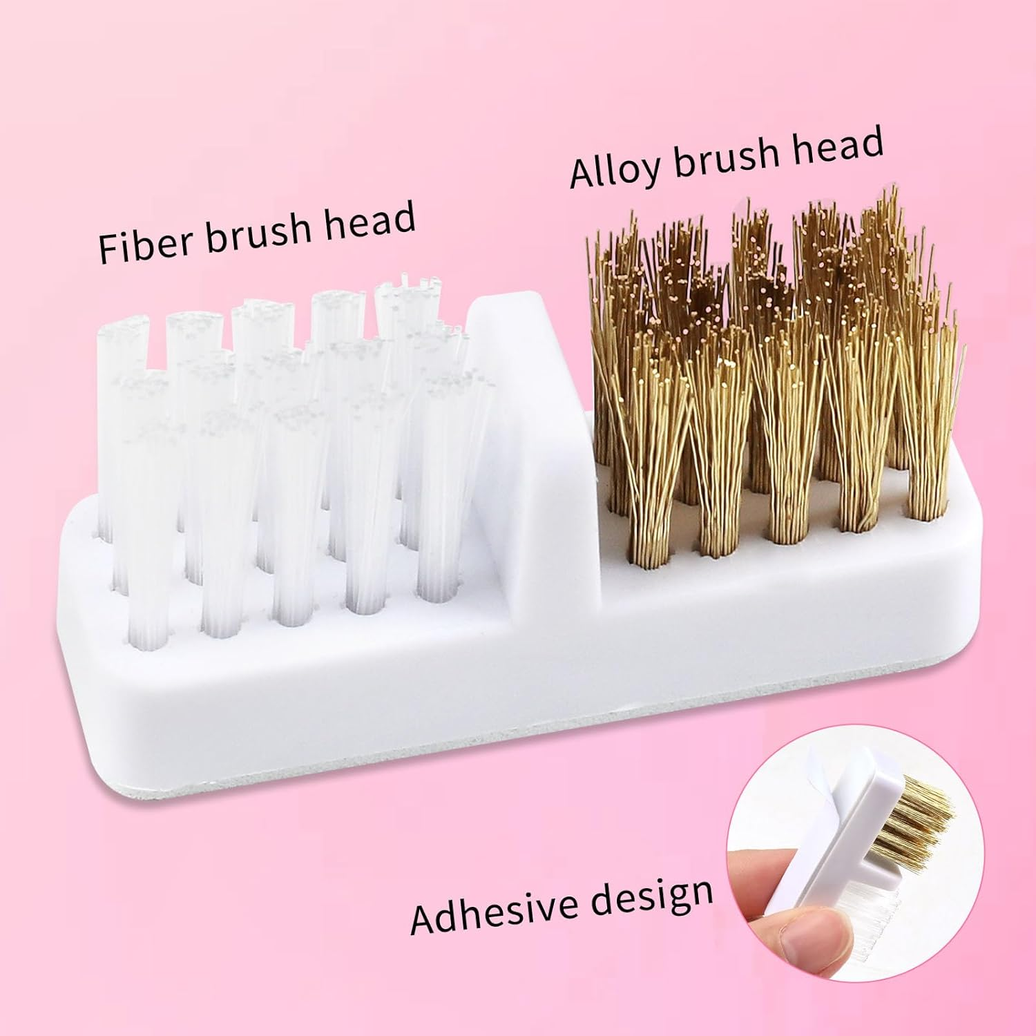 Heemeei Nail Drill Bits Holder & Nail Drill Bits Cleaning Brush, 100 Holes Nail Bit Holder, Dustproof Nail Art Drill Bits Display Storage Box, Nail Drill Bit Holder for Nail Tech (Pink)
