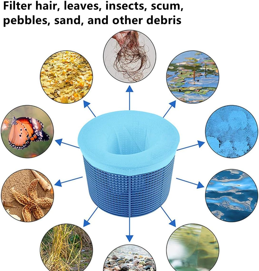 20 Packs of Pool Filter Socks, Pool Litter Cover, Pool Skimmer Socks, Filter Sock Net for Skimmer Baskets Dust and Stain Cover to Clean Pool Debris and Leaves image number 5