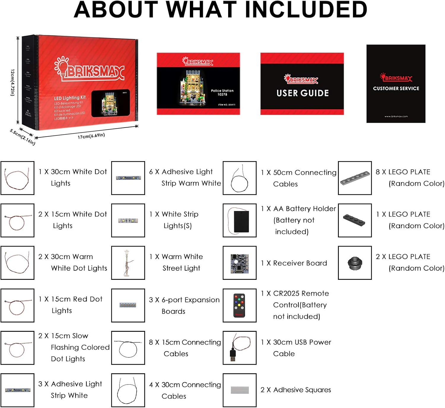 BRIKSMAX Led Lighting Kit for Police Station - Compatible with  10278 Building Blocks Model- Not Include the  Set image number 1