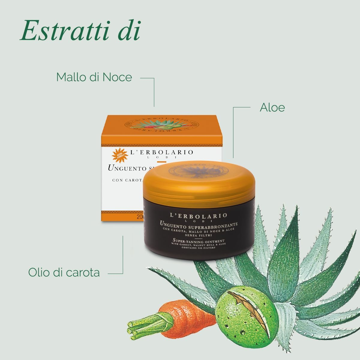 Super Tanning Ointment by Lerbolario for Unisex - 6.7 Oz Ointment image number 4