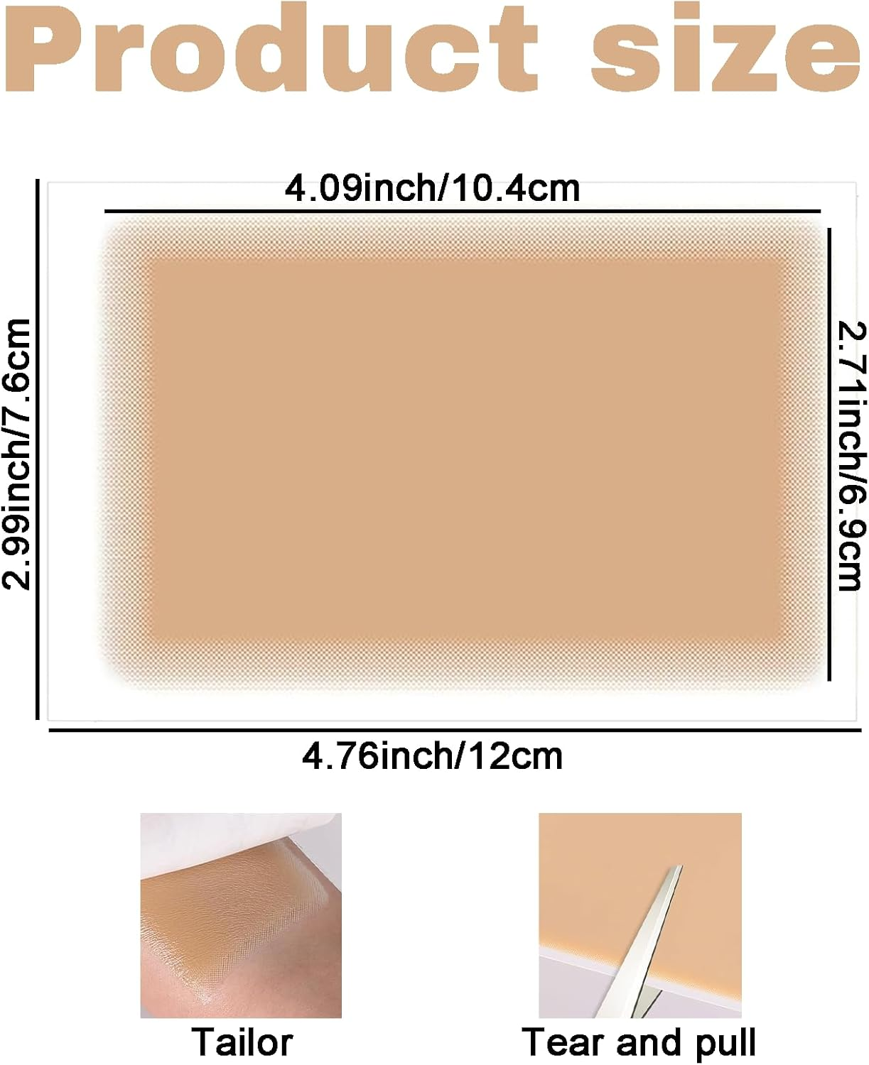 Hrenvaxil 8PCS Tattoo Cover Up, Tattoo Cover up Patch, Tattoo Paper, Natural Looking, Invisible Waterproof Body Concealer Makeup Sticker (Natural) image number 2