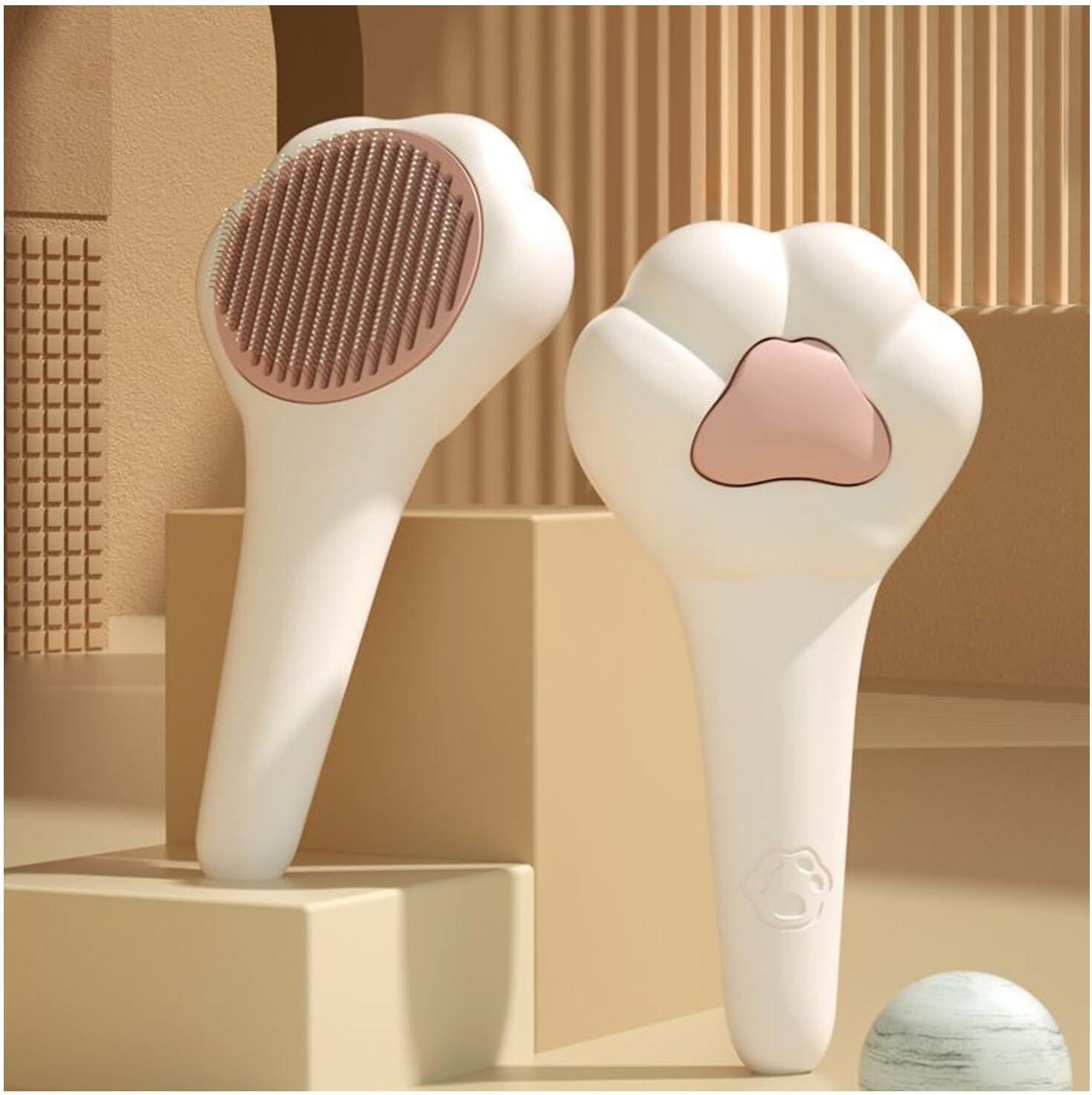 Esenlong Cat Fur Brush, Self Cleaning Slicker Brushes, Removes Loose Undercoat, Pet Deshedding Massage Tool for Cats and Dogs image number 1