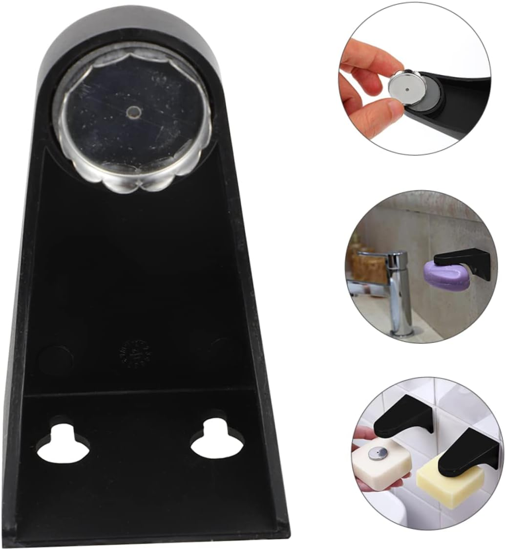 TOPPERFUN 2Pcs Bathroom Gadget Magnetic Soap Rack Wall Mount Soap Holder Shower Holder Storage Organization image number 4